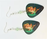 Ed Sheeran On Stage Guitar Pick Earrings with Light Green Opal Swarovski Crystals