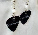 Five Finger Death Punch Guitar Pick Earrings with White Swarovski Crystals