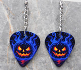 Halloween Jack o' Lantern Dangling Guitar Pick Earrings