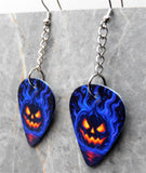 Halloween Jack o' Lantern Dangling Guitar Pick Earrings