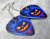 Halloween Jack o' Lantern Dangling Guitar Pick Earrings