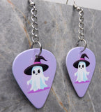 Ghosts Dangling Purple Guitar Pick Earrings