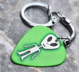 Alien Guitar Pick Keychain