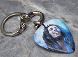 Bob Marley Guitar Pick Keychain