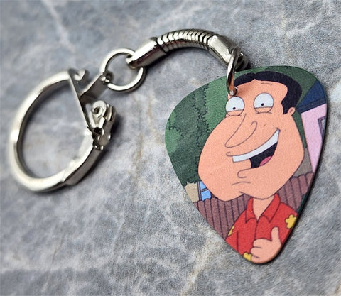 Family Guy Glenn Quagmire Guitar Pick Keychain