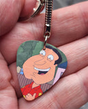 Family Guy Glenn Quagmire Guitar Pick Keychain