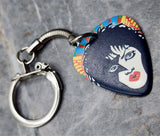 Paul Stanley of KISS In Full Makeup Guitar Pick Keychain