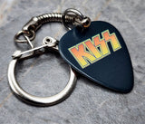 KISS In Full Makeup Guitar Pick Keychain