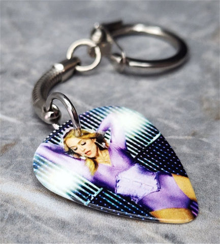 Madonna Guitar Pick Keychain