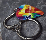 Love is Love Pride Guitar Pick Keychain