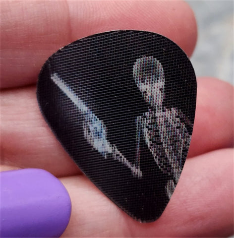 Holographic X-Ray Shooting a Gun Guitar Pick Pin or Tie Tack