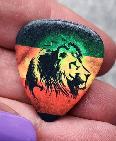 Bob Marley Iron Lion Zion Guitar Pick Lapel Pin or Tie Tack