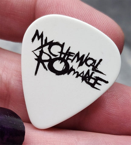 My Chemical Romance White Guitar Pick Lapel Pin or Tie Tack