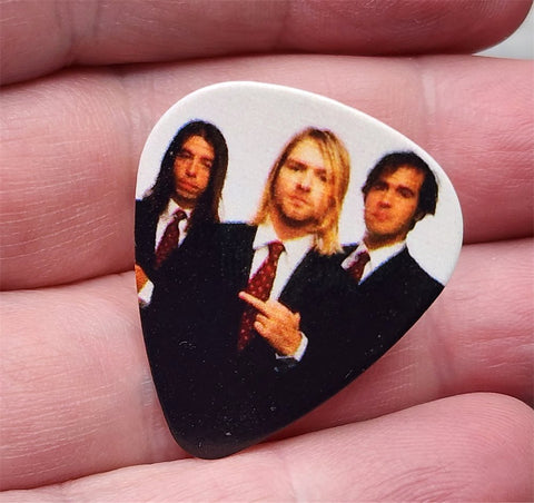 Nirvana Middle Finger Guitar Pick Lapel Pin or Tie Tack