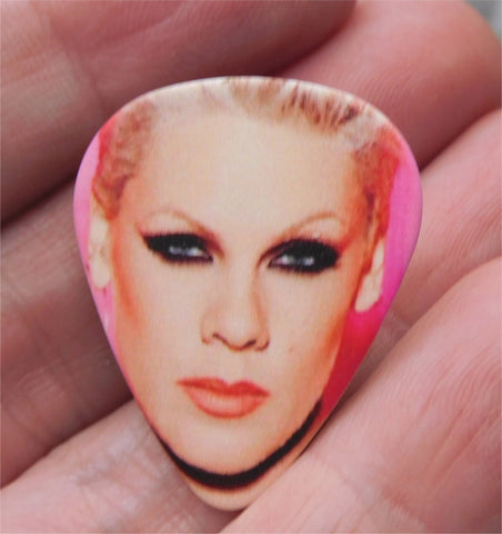 Pink Guitar Pick Lapel Pin or Tie Tack