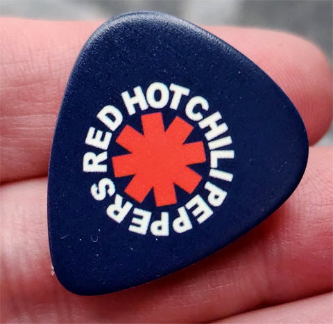 Red Hot Chili Peppers Black Guitar Pick Lapel Pin or Tie Tack