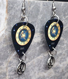 Horoscope Astrological Sign Leo Guitar Pick Earrings with Laser Cut Horoscope Charms