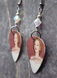 Marilyn Monroe Guitar Pick Earrings with Clear ABx2 Swarovski Crystals