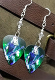 Nickelback Chad Kroeger Guitar Pick Earrings with Clear Swarovski Crystals