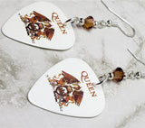 Queen Classic Queen Album Cover Guitar Pick Earrings with Copper Swarovski Crystals