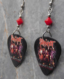 Slipknot We Won't Die Guitar Pick Earrings with Red Swarovski Crystals