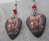 Slipknot We Won't Die Guitar Pick Earrings with Red Swarovski Crystals