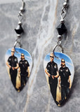 Jax Teller and Clay Morrow Sons of Anarchy Guitar Pick Earrings with Black Swarovski Crystals