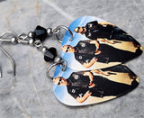 Jax Teller and Clay Morrow Sons of Anarchy Guitar Pick Earrings with Black Swarovski Crystals