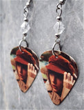 Taylor Swift Guitar Pick Earrings with Clear Swarovski Crystals