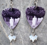 Taylor Swift Folklore Guitar Pick Earrings with Opal Swarovski Crystal Dangles
