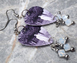 Taylor Swift Folklore Guitar Pick Earrings with Opal Swarovski Crystal Dangles
