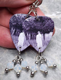 Taylor Swift Folklore Guitar Pick Earrings with Opal Swarovski Crystal Dangles