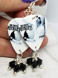 The Pretty Reckless Miss Nothing Guitar Pick Earrings with Black Swarovski Crystal Dangles