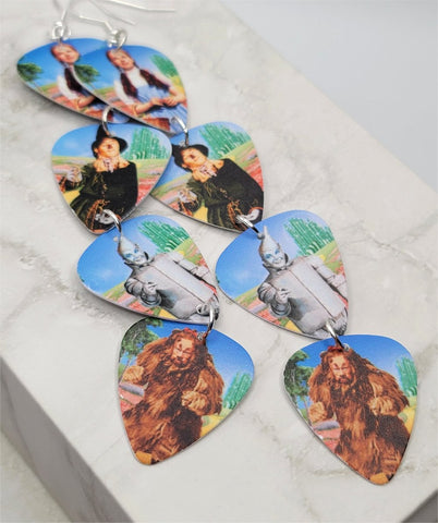 The Wizard of Oz Character Quadruple Guitar Pick Earrings