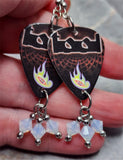 Tool Lateralus Guitar Pick Earrings with Opal Swarovski Crystal Dangles