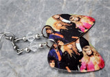 Whitesnake Group Picture Guitar Pick Earrings with Clear Swarovski Crystals