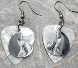 Cat and Kitten Stainless Steel Charm Guitar Pick Earrings - Pick Your Color