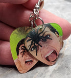 Spider on Your Face Guitar Pick Earrings
