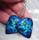 Sea Turtles Dangling Guitar Pick Earrings