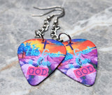 How Great is Our God Dangling Guitar Pick Earrings