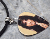 Alice Cooper Guitar Pick Necklace on Black Suede Cord