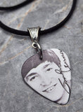 The Beatles John Lennon Guitar Pick Necklace with Black Suede Cord