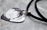 The Beatles Paul McCartney Guitar Pick Necklace with Black Suede Cord