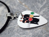 Blink 182 Guitar Pick Necklace with Black Suede Cord