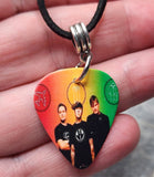 Blink 182 Guitar Pick Necklace with Black Sueded Cord