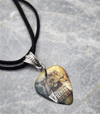 Bullet for My Valentine Scream Aim Fire Guitar Pick Necklace on Black Suede Cord