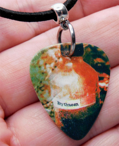 ZZ Top Rhythmeen Guitar Pick Necklace with Black Suede Cord