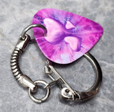 Pink and Purple Triple Heart Guitar Pick Keychain
