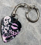 Girl Rocker Guitar Pick Keychain