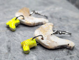 Chicken in Neon Yellow Boots Polymer Clay Earrings